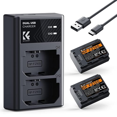 K&F Concept 2× NP-FZ100 Akku + Dual-Ladegerät